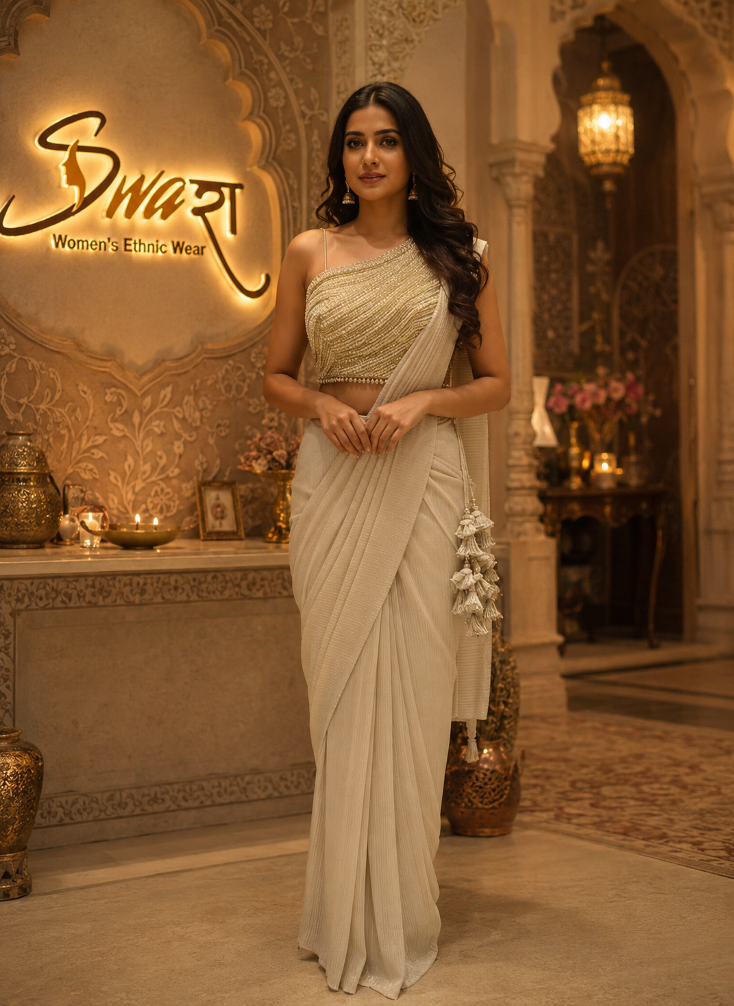 Tara Zari Border Saree